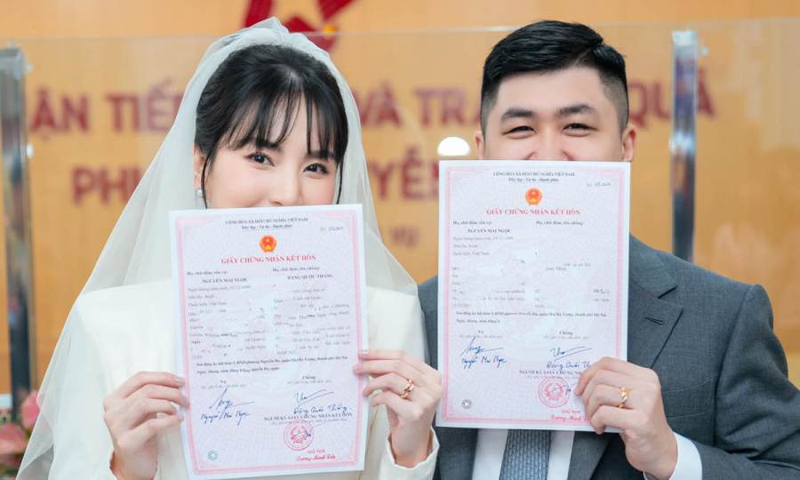 MC Mai Ngọc lần đầu khoe chồng mới cưới