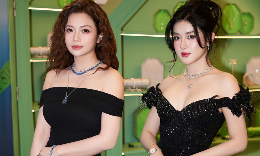 Kiều Anh, Huyền My diện đầm trễ nải khoe dáng gợi cảm