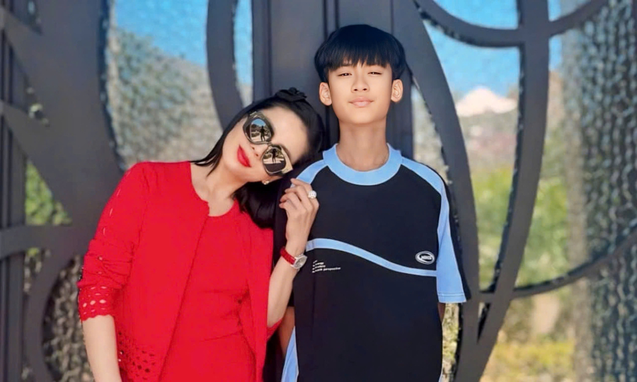 Con trai Lệ Quyên ra dáng thanh niên ở tuổi 14