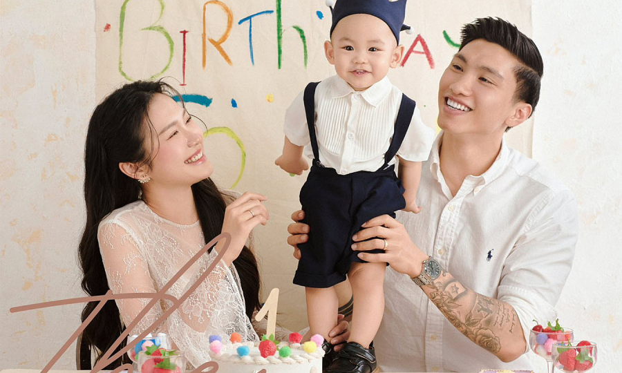 Ảnh sao 3/5: Doãn Hải My - Đoàn Văn Hậu mừng sinh nhật quý tử