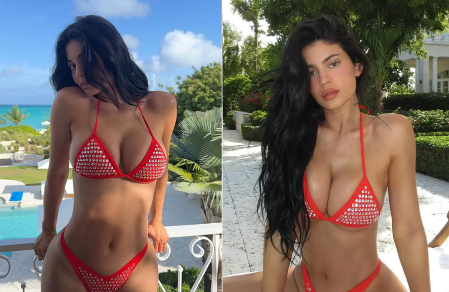 Kylie Jenner diện bikini đính đá 10.000 USD