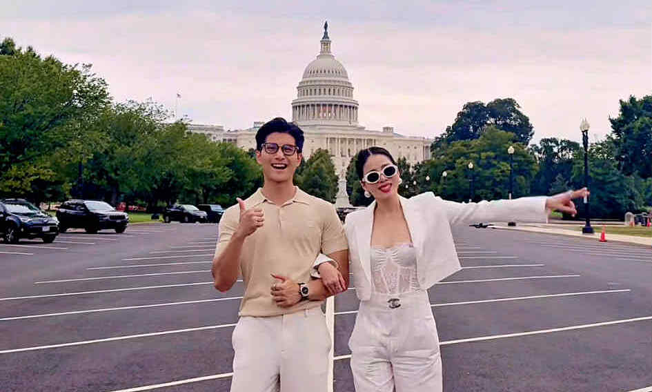 Lệ Quyên - Lâm Bảo Châu nắm tay đi khắp Washington