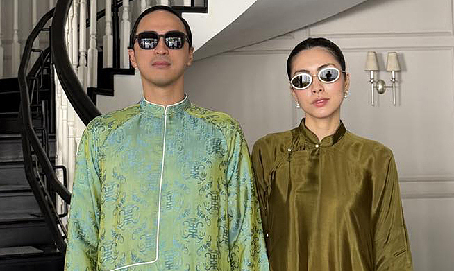 Áo dài du xuân của vợ chồng Tăng Thanh Hà và các cặp sao Việt