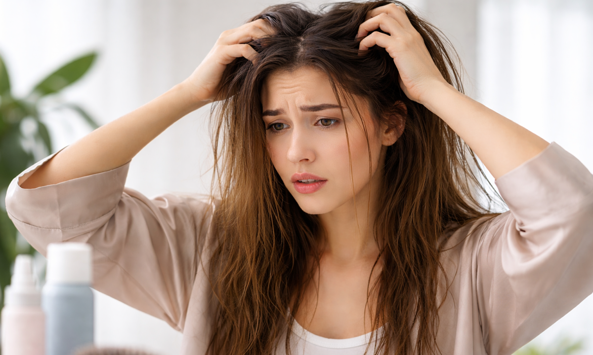 Mẹo 'cứu' mái tóc bết không cần dùng dầu gội khô