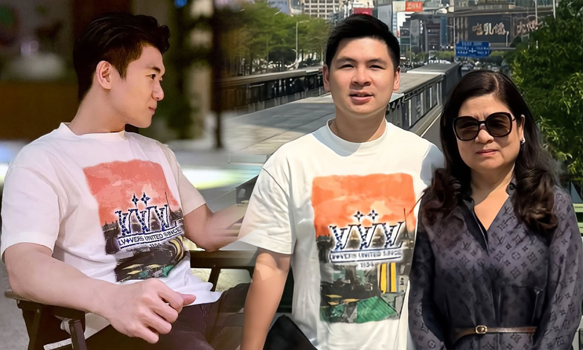 Chồng Đỗ Mỹ Linh và anh trai 'mặc chung' áo thun 35 triệu đồng