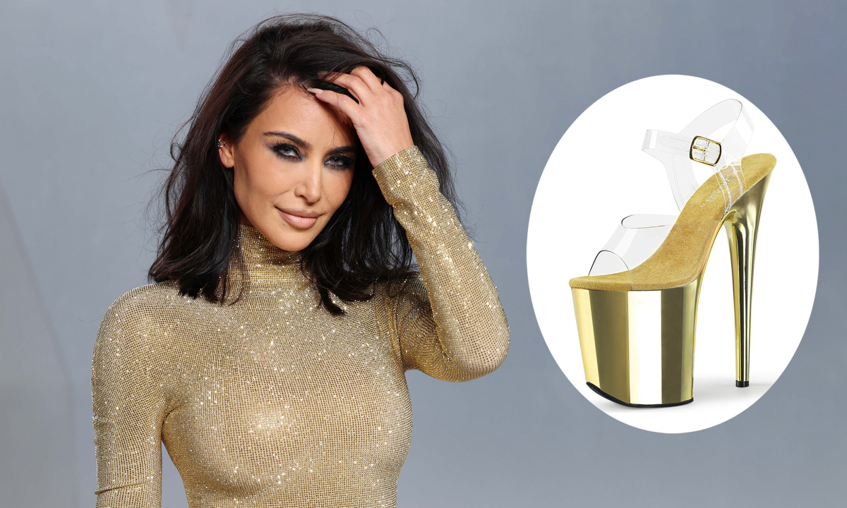 Kim Kardashian mang giày 'cà kheo' 20 cm lên thảm đỏ