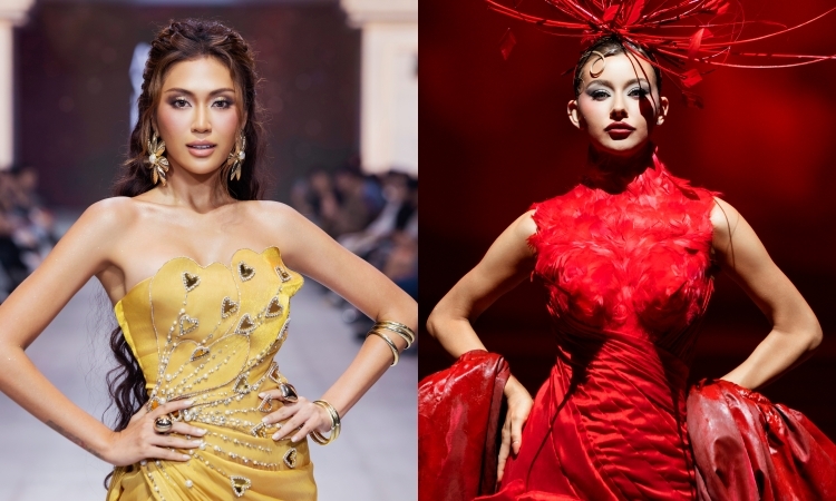 2 hoa hậu quốc tế đắt show ở Tuần thời trang Việt Nam