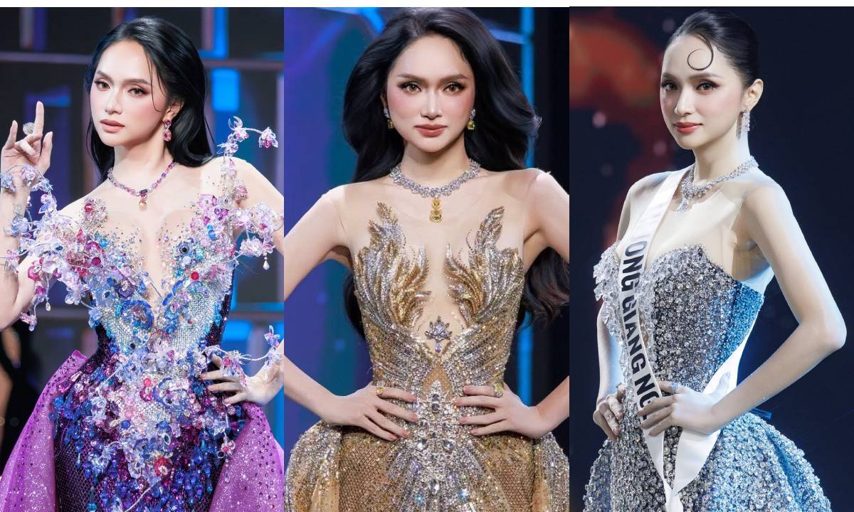Ba bộ đầm dạ hội ghi dấu ấn của Hương Giang ở Miss Grand