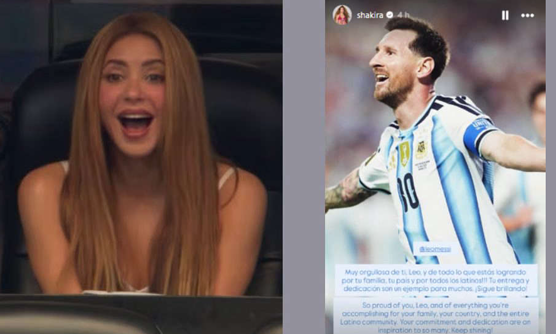 Shakira chúc mừng Messi phá kỷ lục World Cup