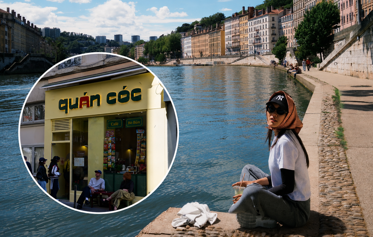Tăng Thanh Hà check-in quán cà phê Việt ở Pháp